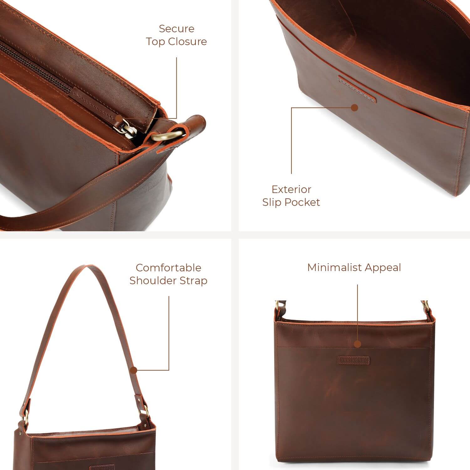 Lisbon Triangle Shoulder Bag | | Brown