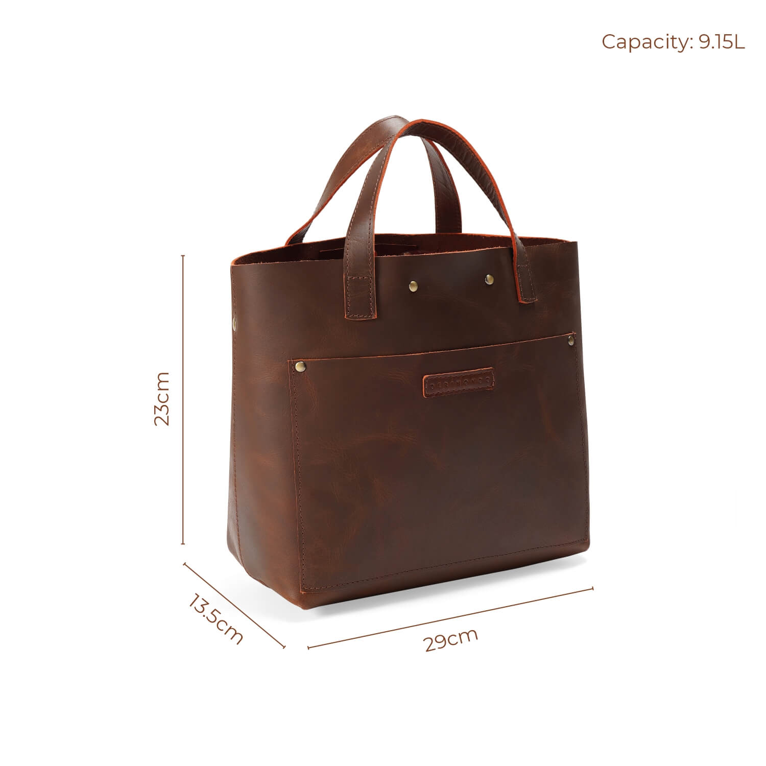 Verona Mini Leather Tote Bag | | Brown