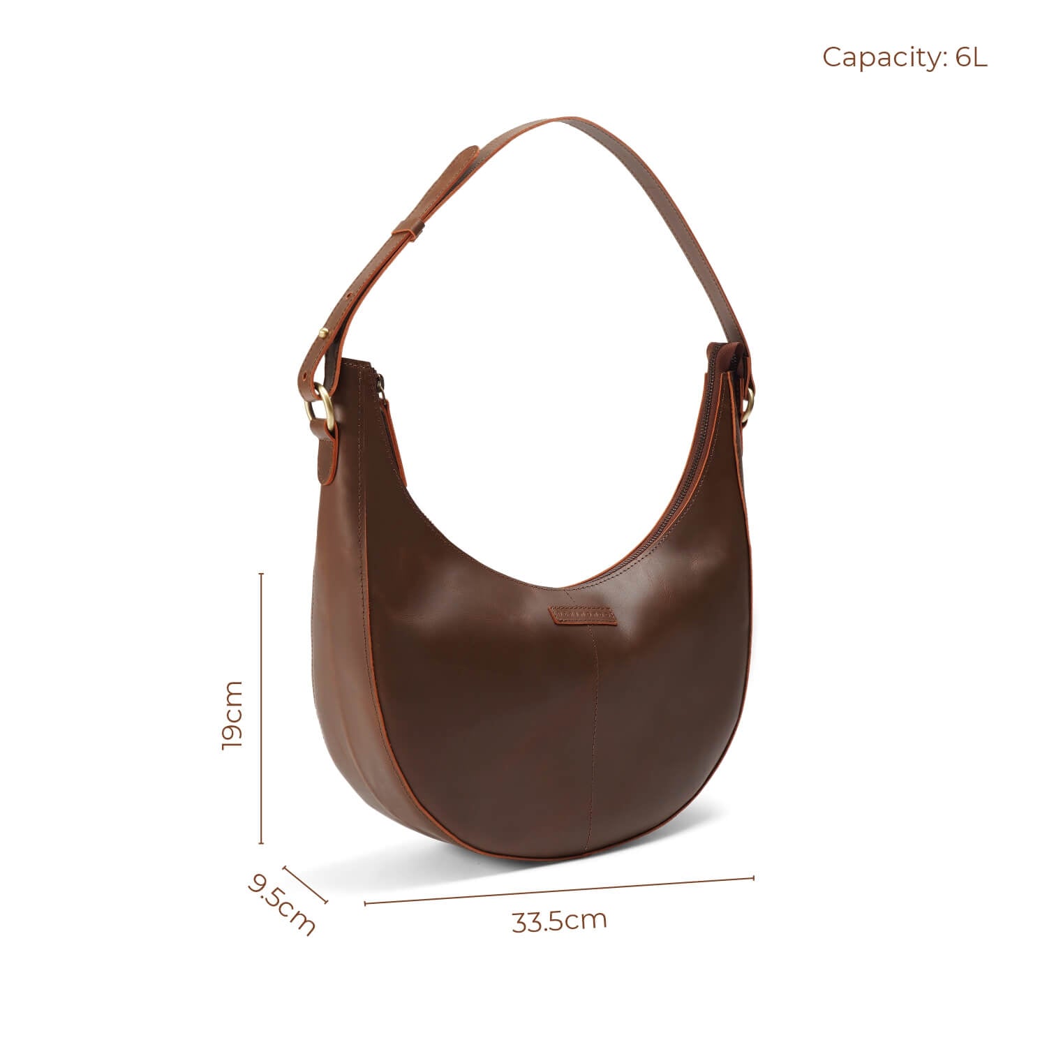 Paris Half Moon Shoulder Bag | | Brown