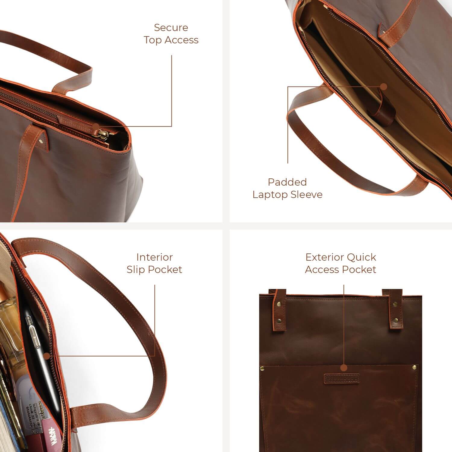 Vienna Classic Tote Bag | | Brown